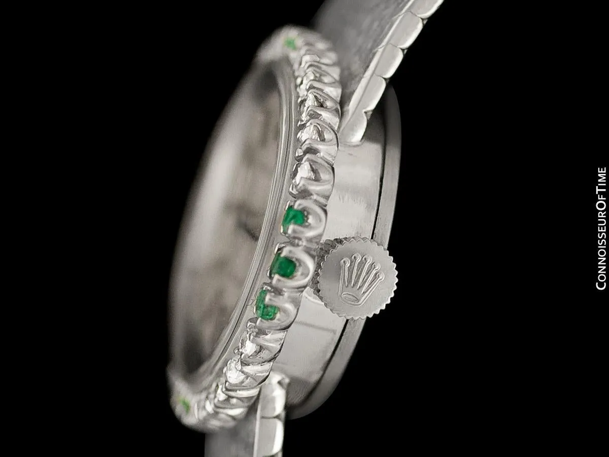 c. 1972 Rolex Ladies Vintage Dress Bracelet Watch - Stainless Steel & Diamonds