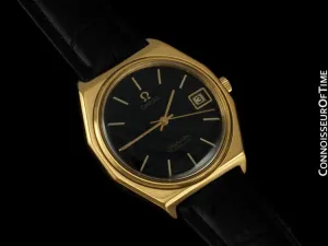 c. 1978 Omega Vintage Seamaster Mens Watch, Automatic, Date - 18K Gold Plated & Stainless Steel