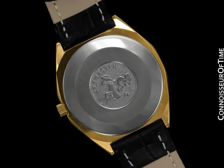 c. 1978 Omega Vintage Seamaster Mens Watch, Automatic, Date - 18K Gold Plated & Stainless Steel