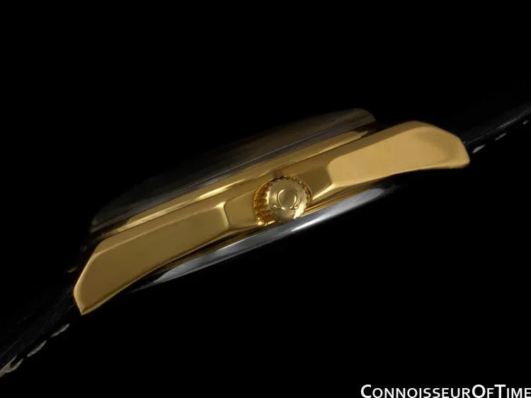 c. 1978 Omega Vintage Seamaster Mens Watch, Automatic, Date - 18K Gold Plated & Stainless Steel