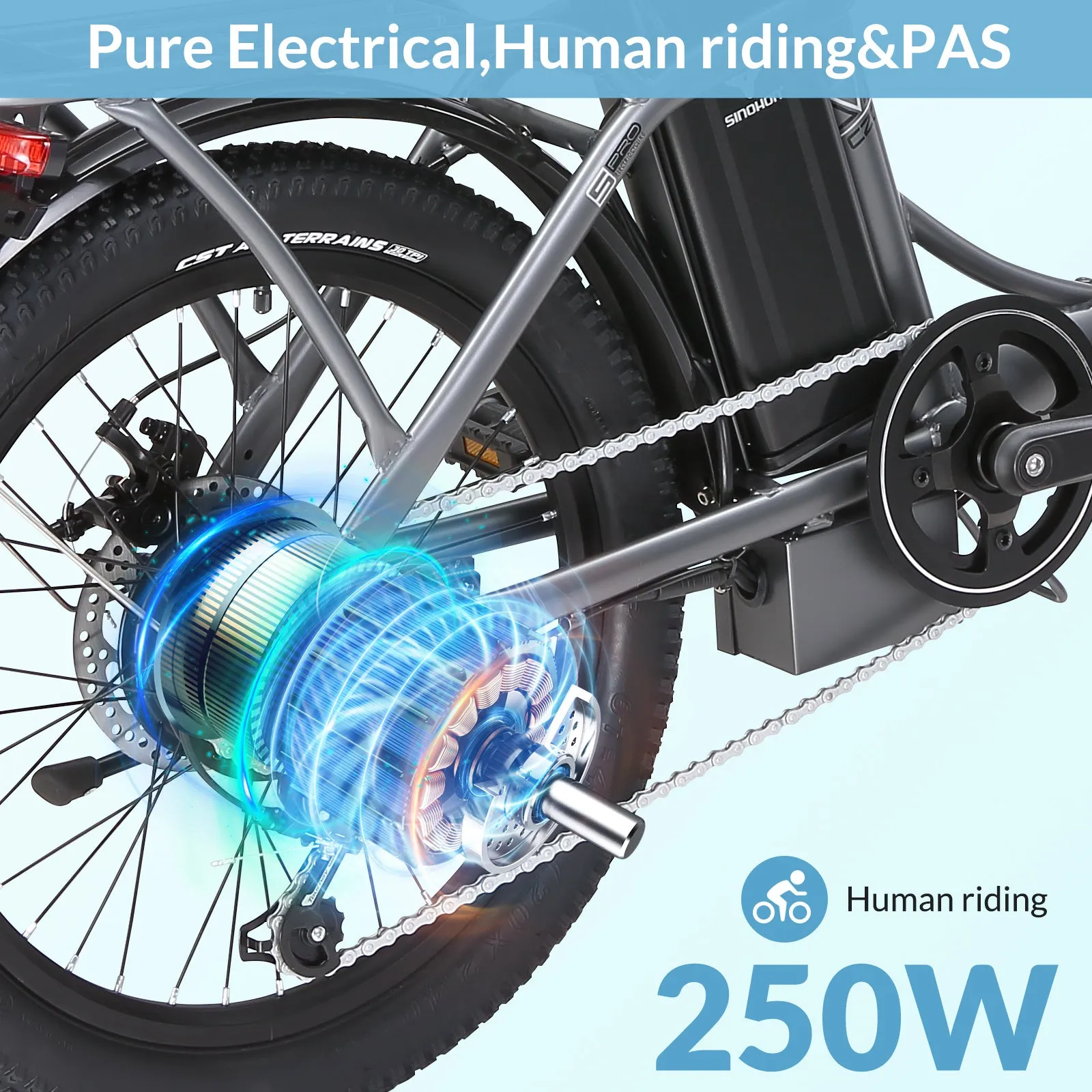 C20Ebike,250W Motor,36V18Ah Battery,20 Inches,Maximum Speed 25KM