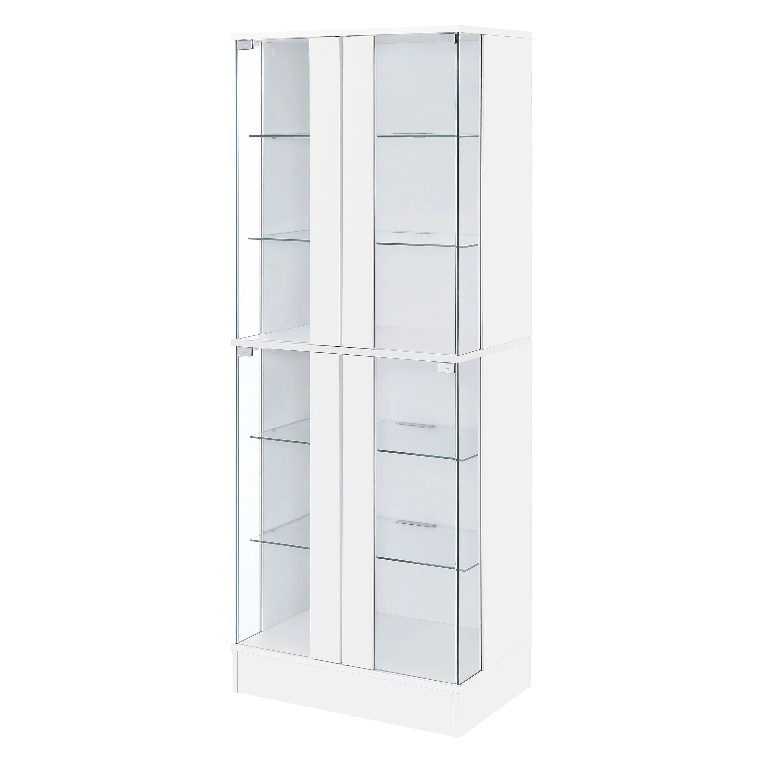 Cabra 4-door LED Curio Display Cabinet White High Gloss