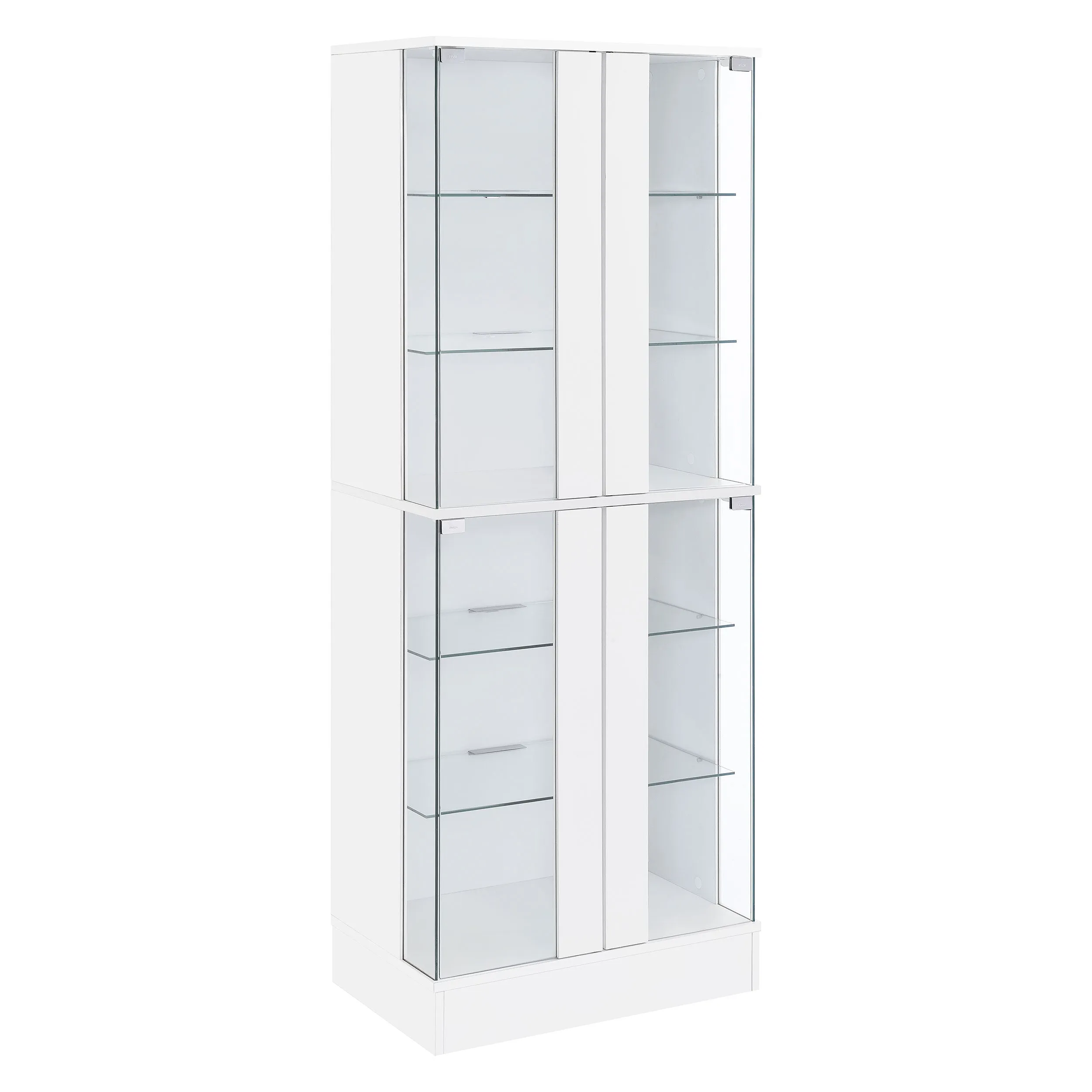 Cabra 4-door LED Curio Display Cabinet White High Gloss