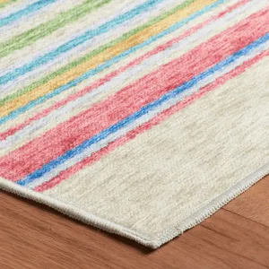 Cady Stripe Multi Machine Washable Rug