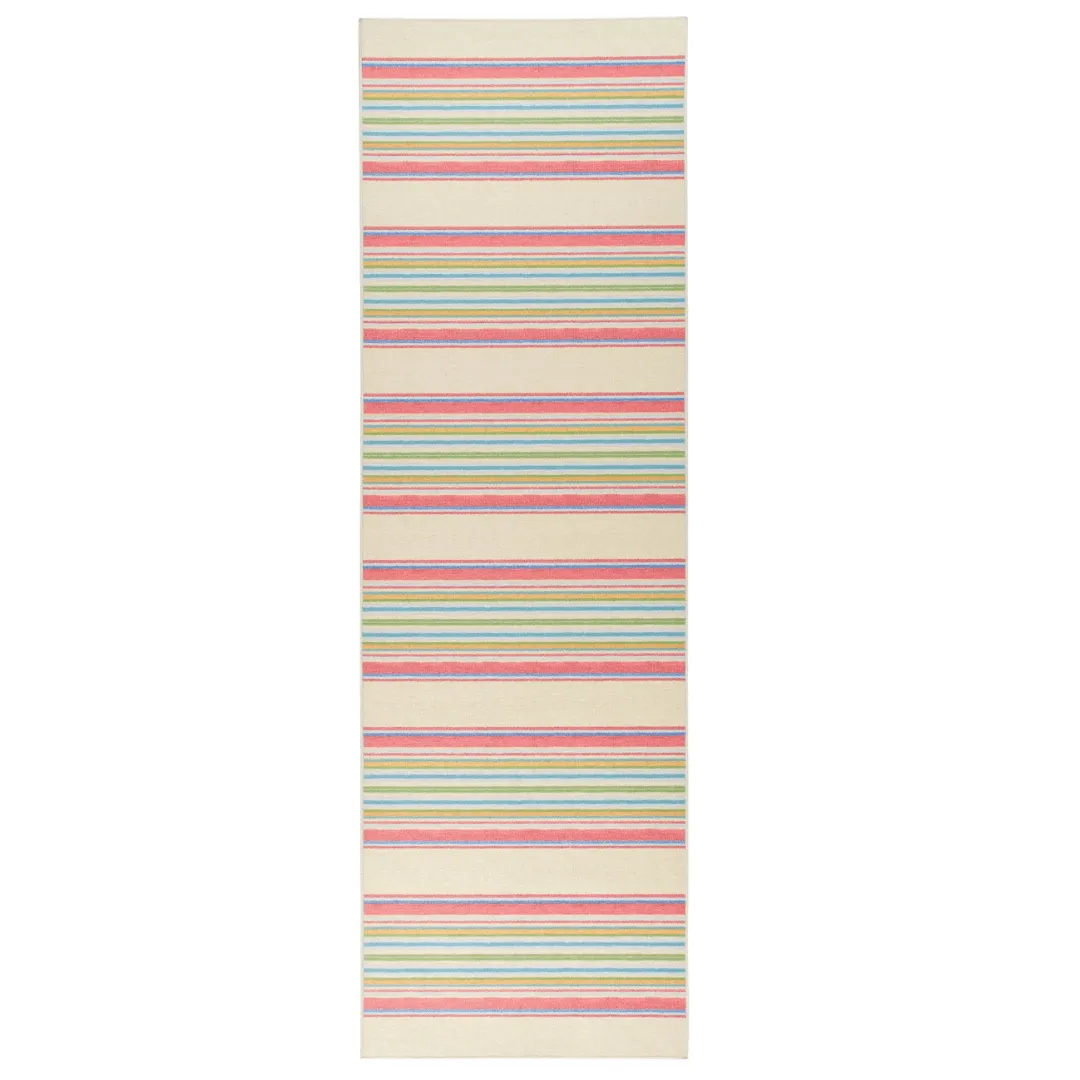 Cady Stripe Multi Machine Washable Rug