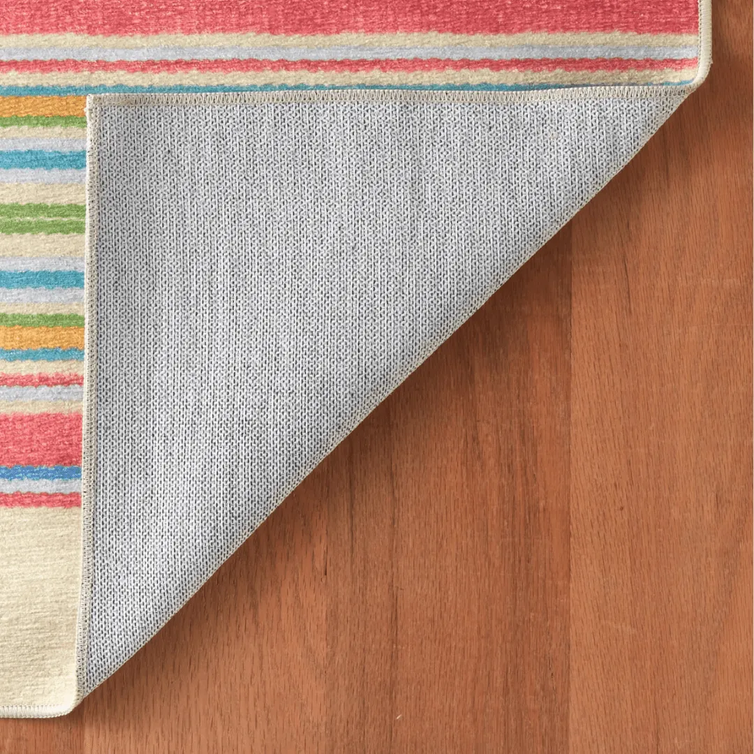 Cady Stripe Multi Machine Washable Rug
