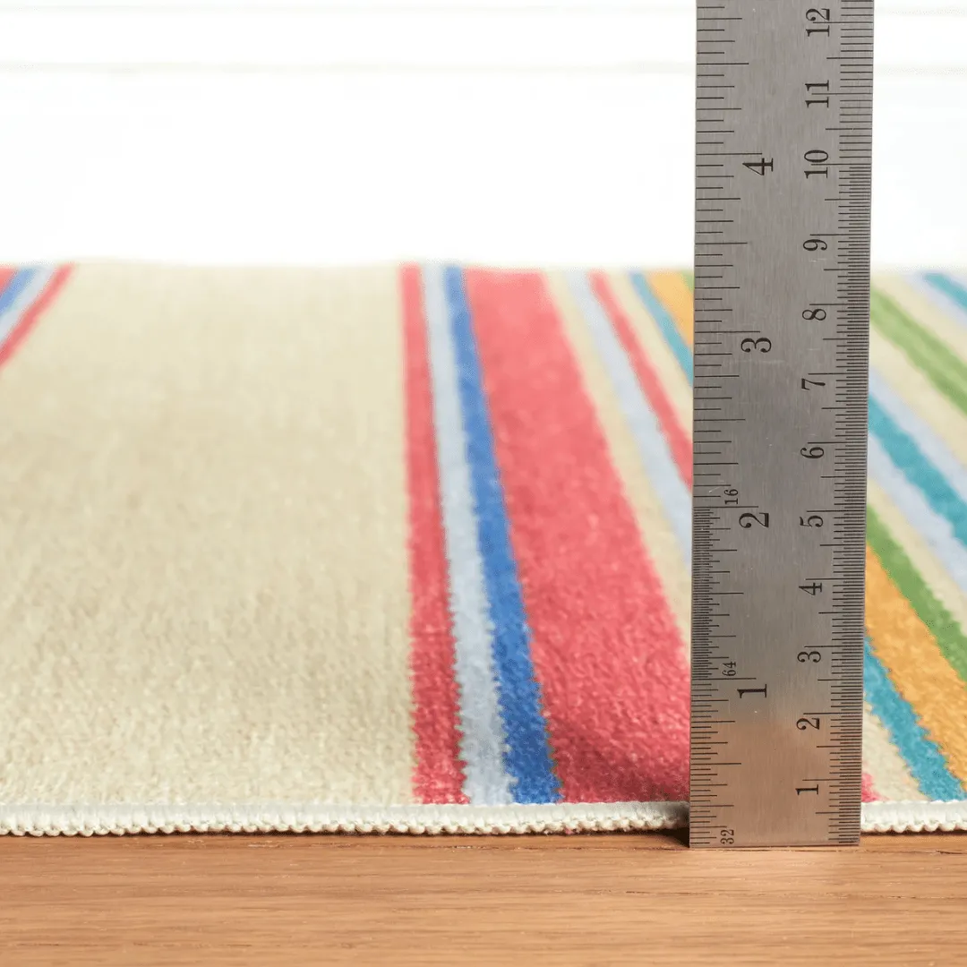 Cady Stripe Multi Machine Washable Rug