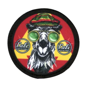 CALI Strong Camel Sun Glasses Red Gold Green Round Hook-and-Loop Morale Patch