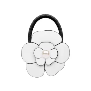 Camellia Pearl White Hair Tie