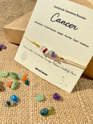 Cancer Zodiac Gemstone Bracelet