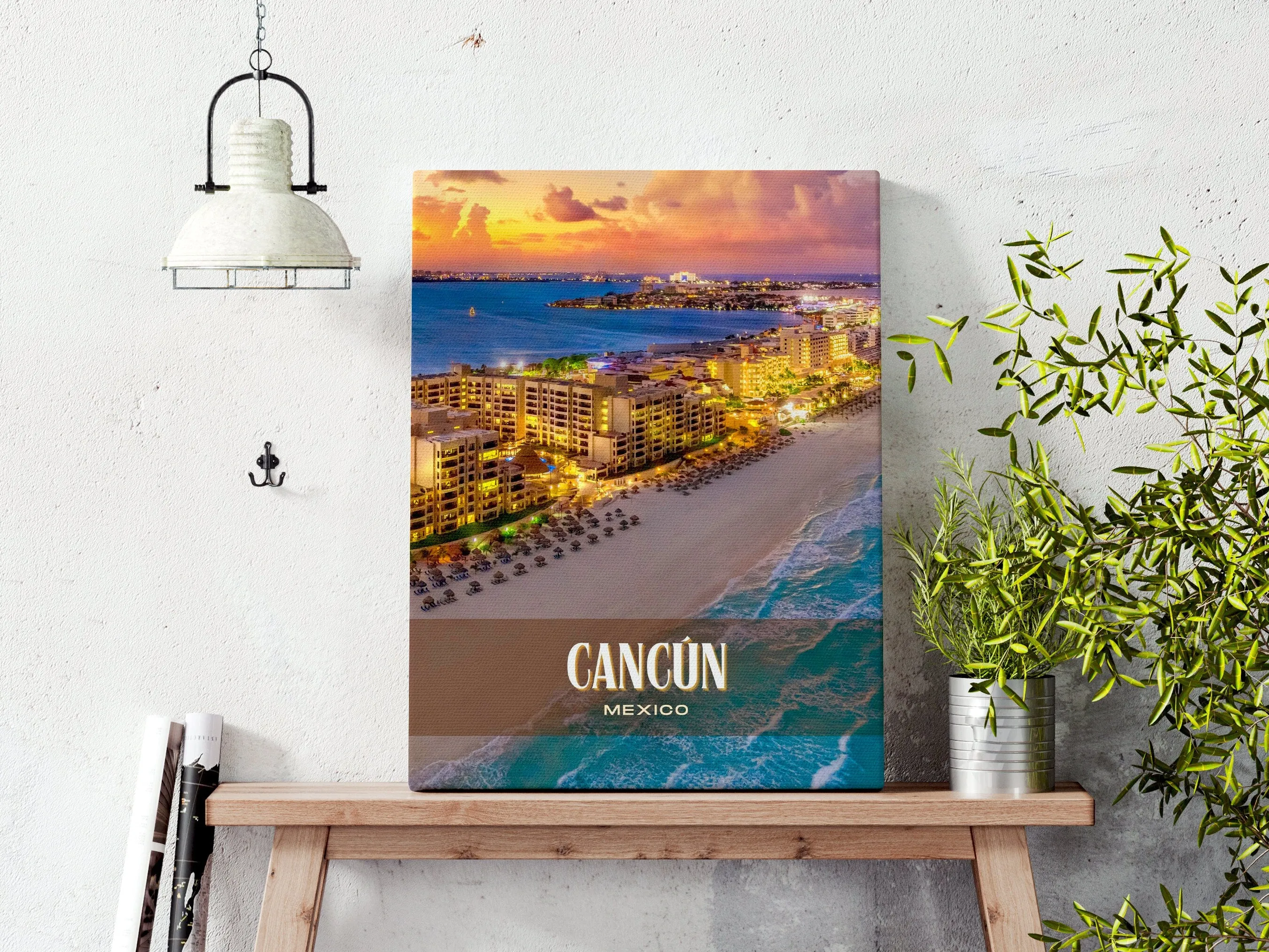 Cancún Retro Wall Art, Mexico