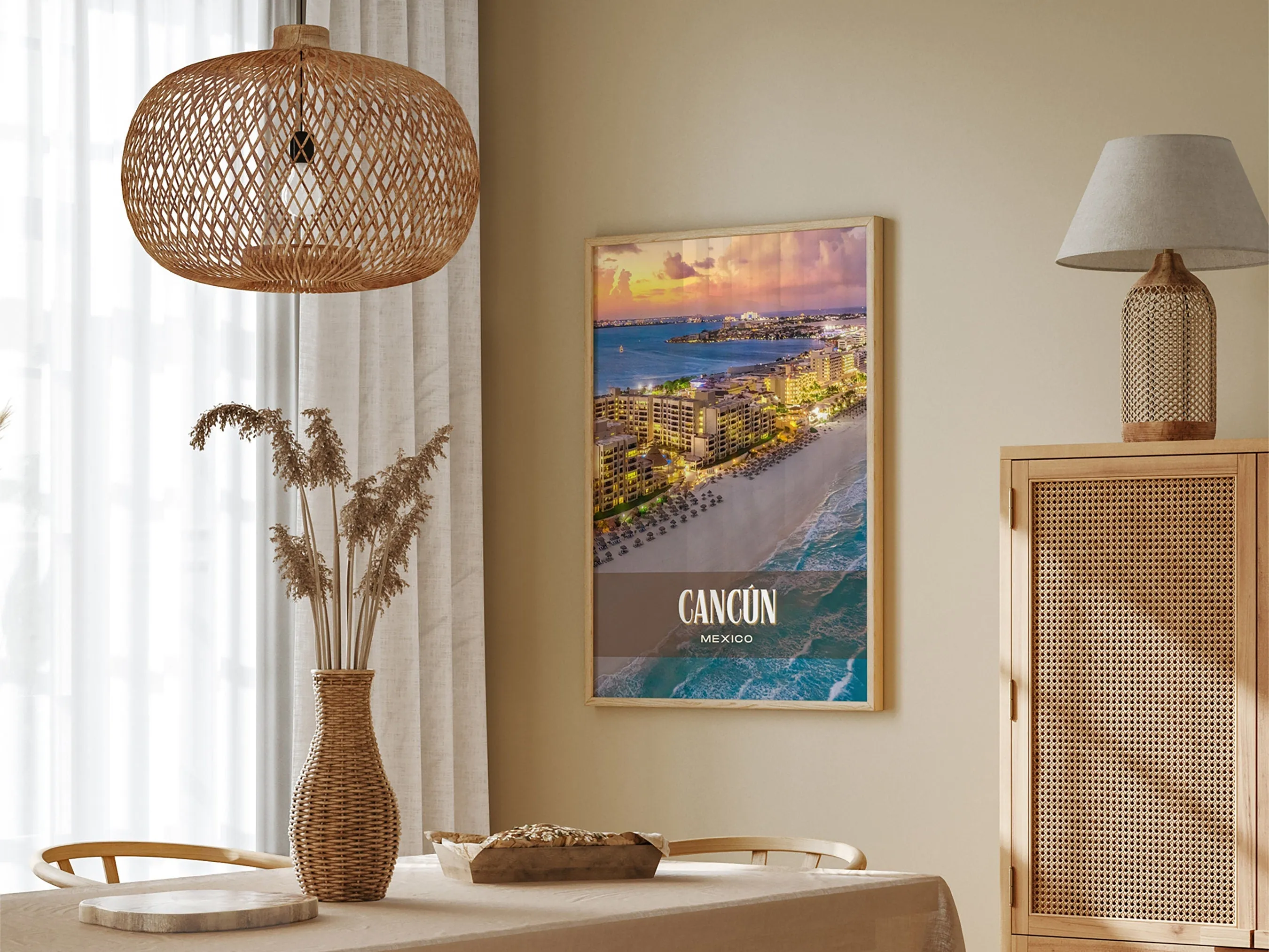 Cancún Retro Wall Art, Mexico