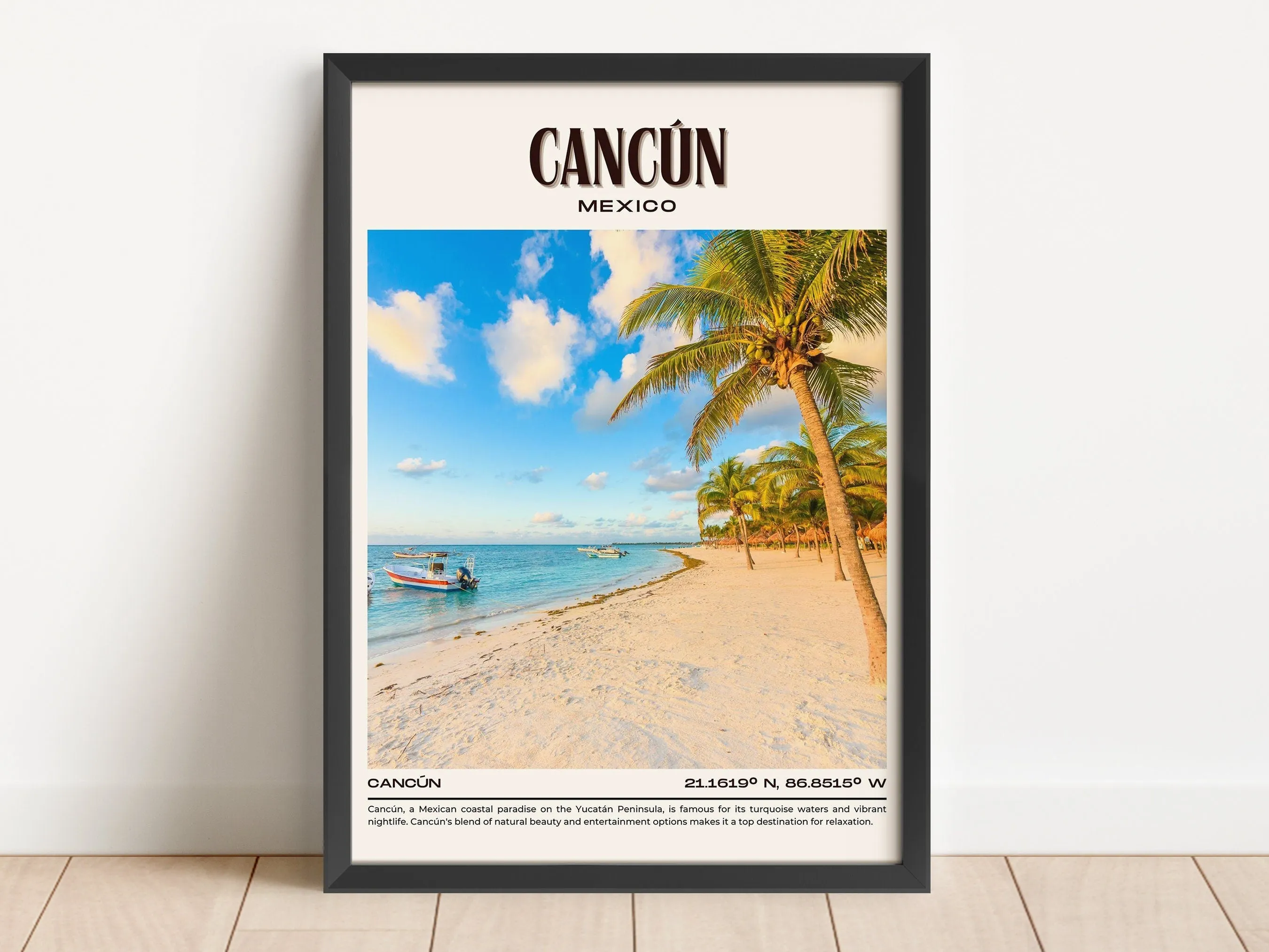 Cancún Vintage Wall Art, Mexico