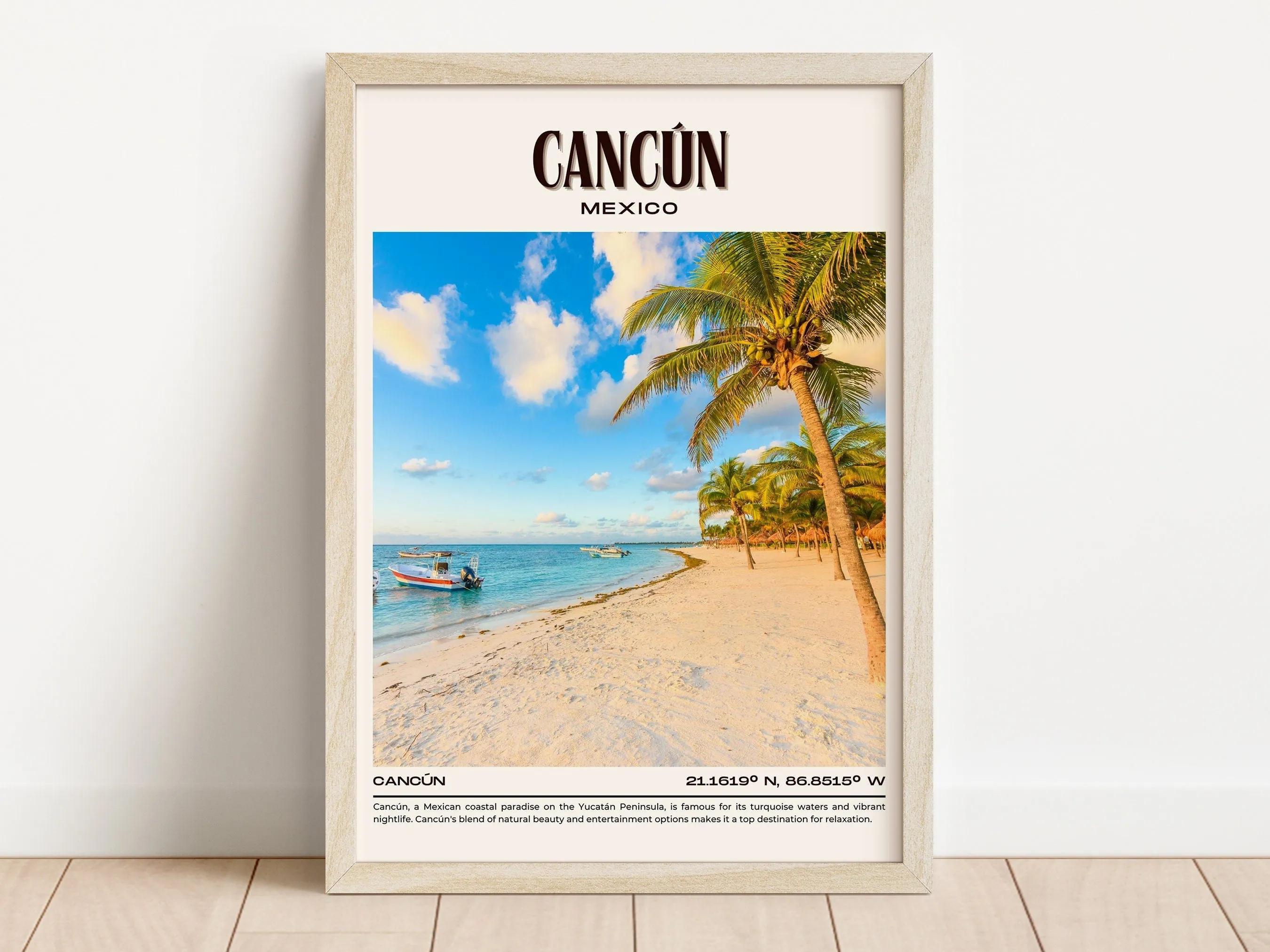 Cancún Vintage Wall Art, Mexico