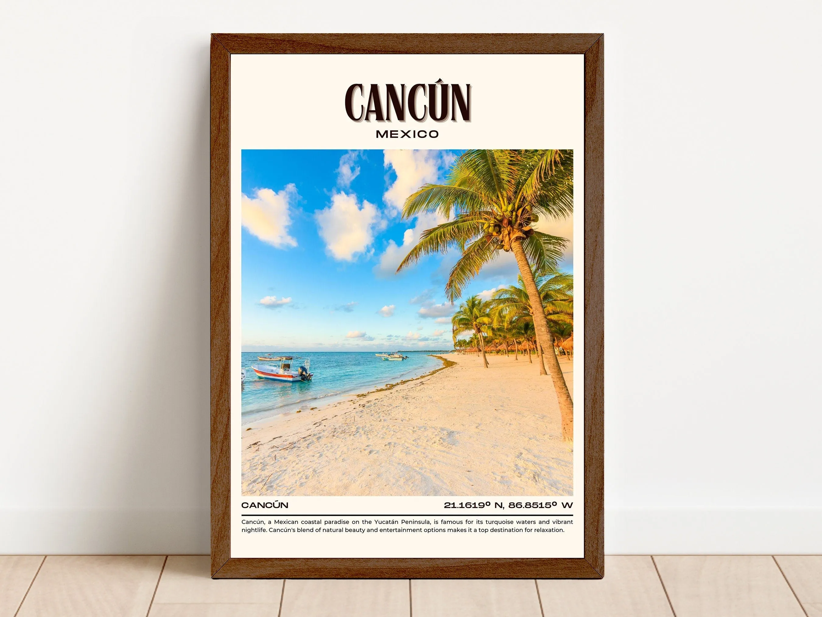Cancún Vintage Wall Art, Mexico