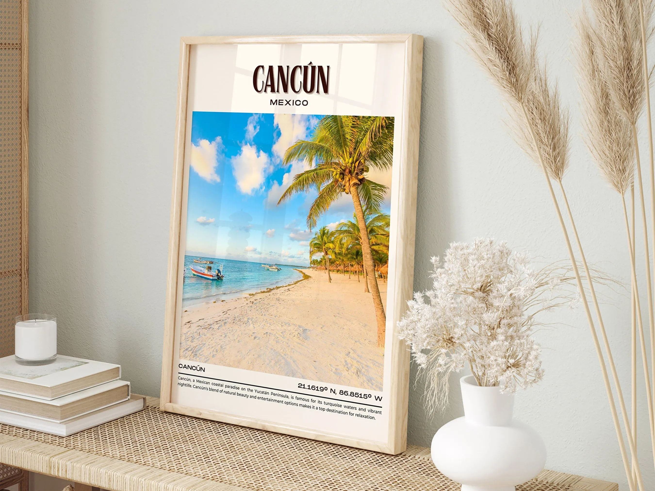 Cancún Vintage Wall Art, Mexico