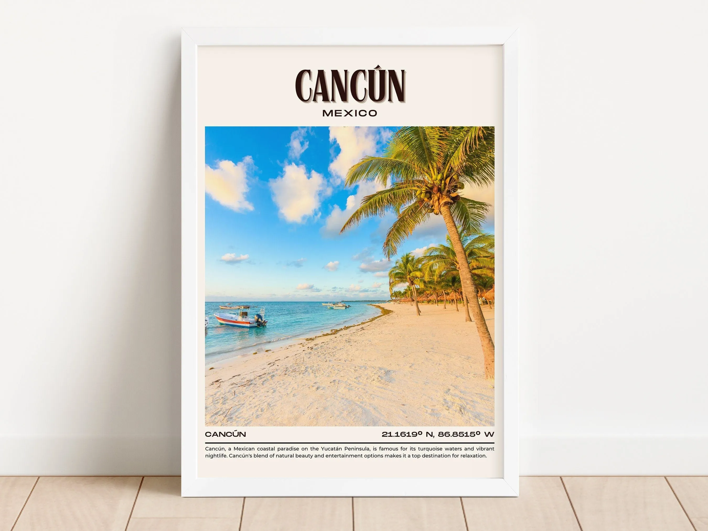 Cancún Vintage Wall Art, Mexico