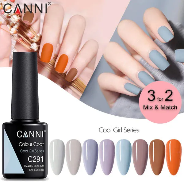 CANNI® Cool Girl Series Nail Gel Polish Varnish Soak Off UV LED Pastel Colour - 8ML