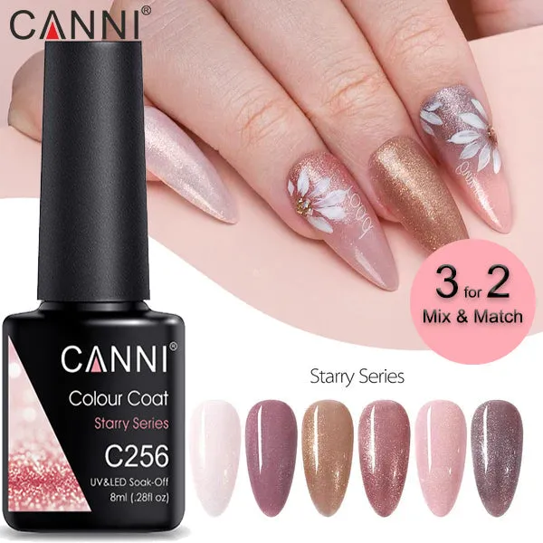 CANNI® Glitter Shimmer Starry Series Nail Gel Polish Varnish Soak Off UV LED - 8ML