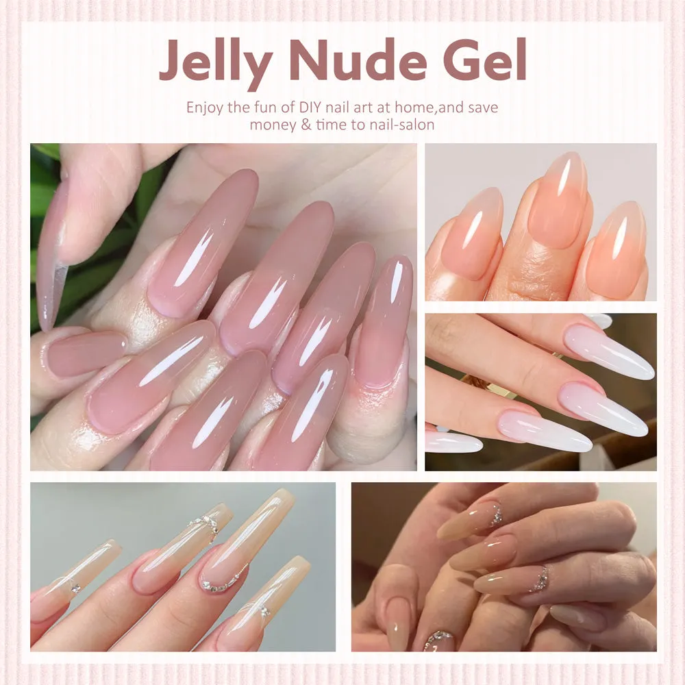 CANNI® Hema Free 9ml Nail Gel Polish Soak Off UV LED Jelly Nude Shades 9145-9168