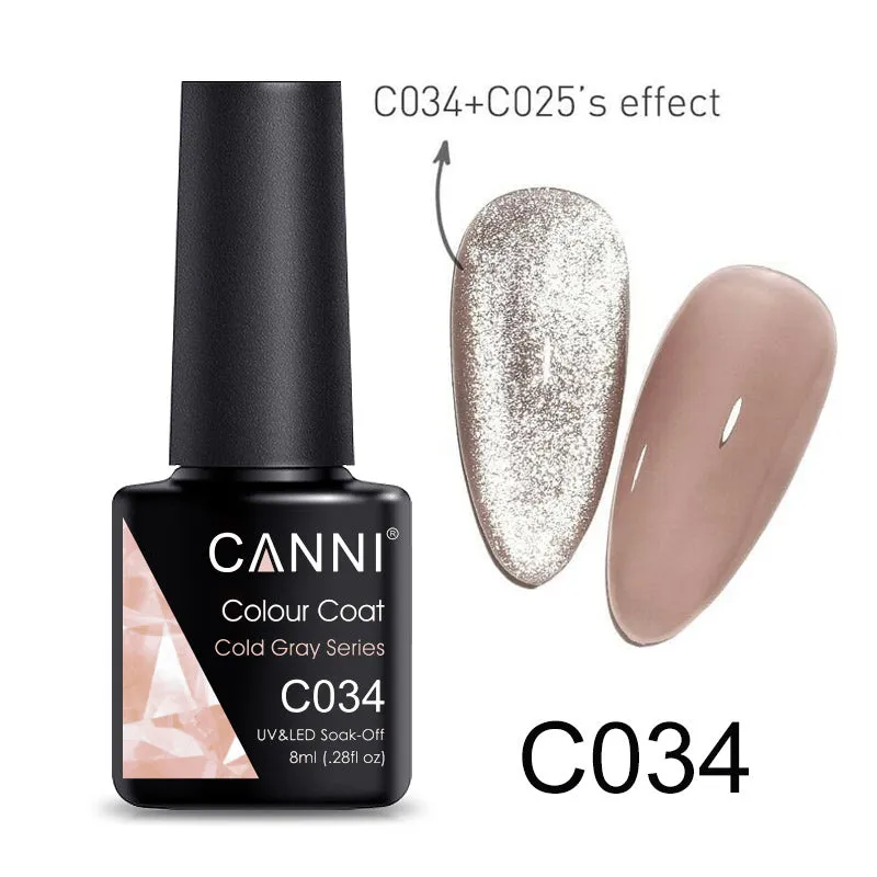 CANNI Luxury Lite UV / LED Nail Gel Varnish - 8ml (Shade C001 - C072)