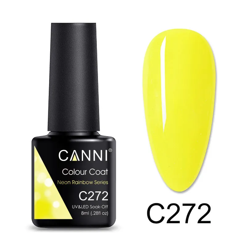 CANNI® Neon Rainbow Series Nail Gel Polish Varnish Soak Off UV LED - 8ML