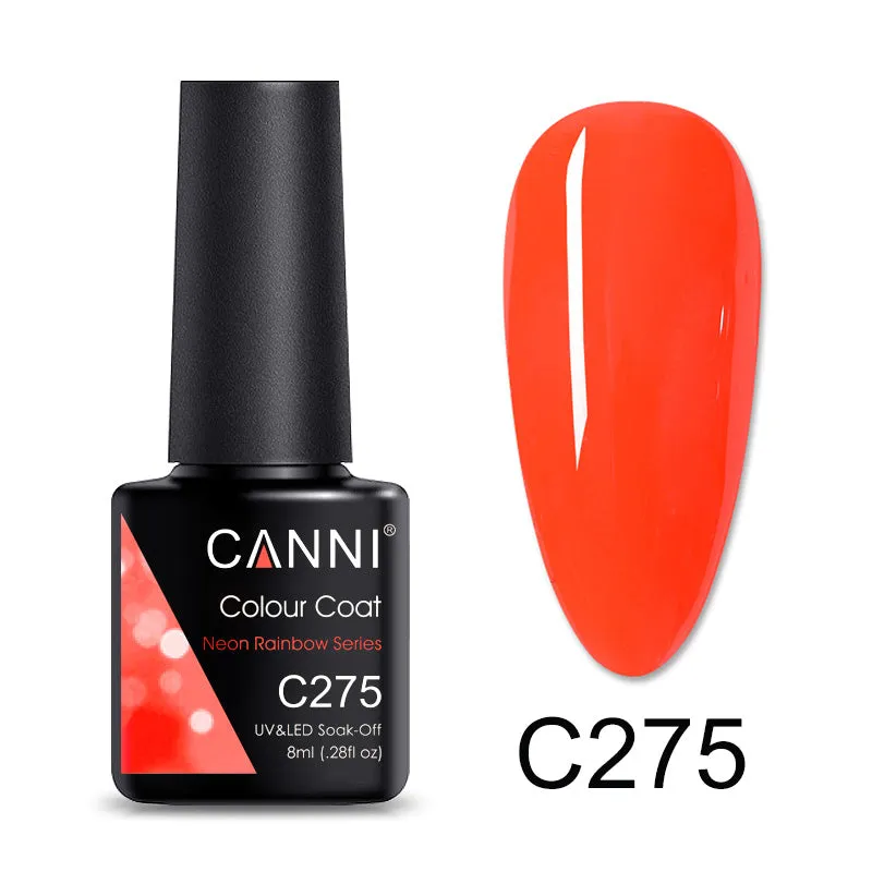 CANNI® Neon Rainbow Series Nail Gel Polish Varnish Soak Off UV LED - 8ML