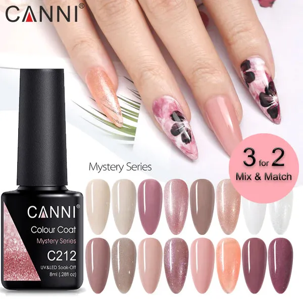 CANNI® Nude Glitter Mystery Series Nail Gel Polish Varnish Soak Off UV LED - 8ML