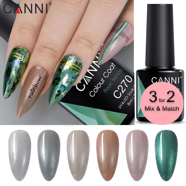 CANNI® Pearl Series Nail Gel Polish Varnish Soak Off UV LED  - 8ML