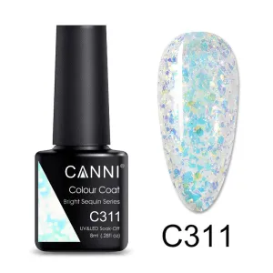 CANNI® Shimmer Bright Sequin Series Nail Gel Polish Varnish Soak Off UV LED - 8ML