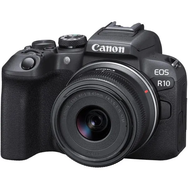 Canon EOS R10 Mirrorless Camera   RF-S 18-45mm F/4.5-6.3 IS STM Lens