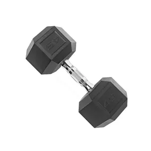 CAP 45 LB Coated Hex Dumbbell Weight, New Edition
