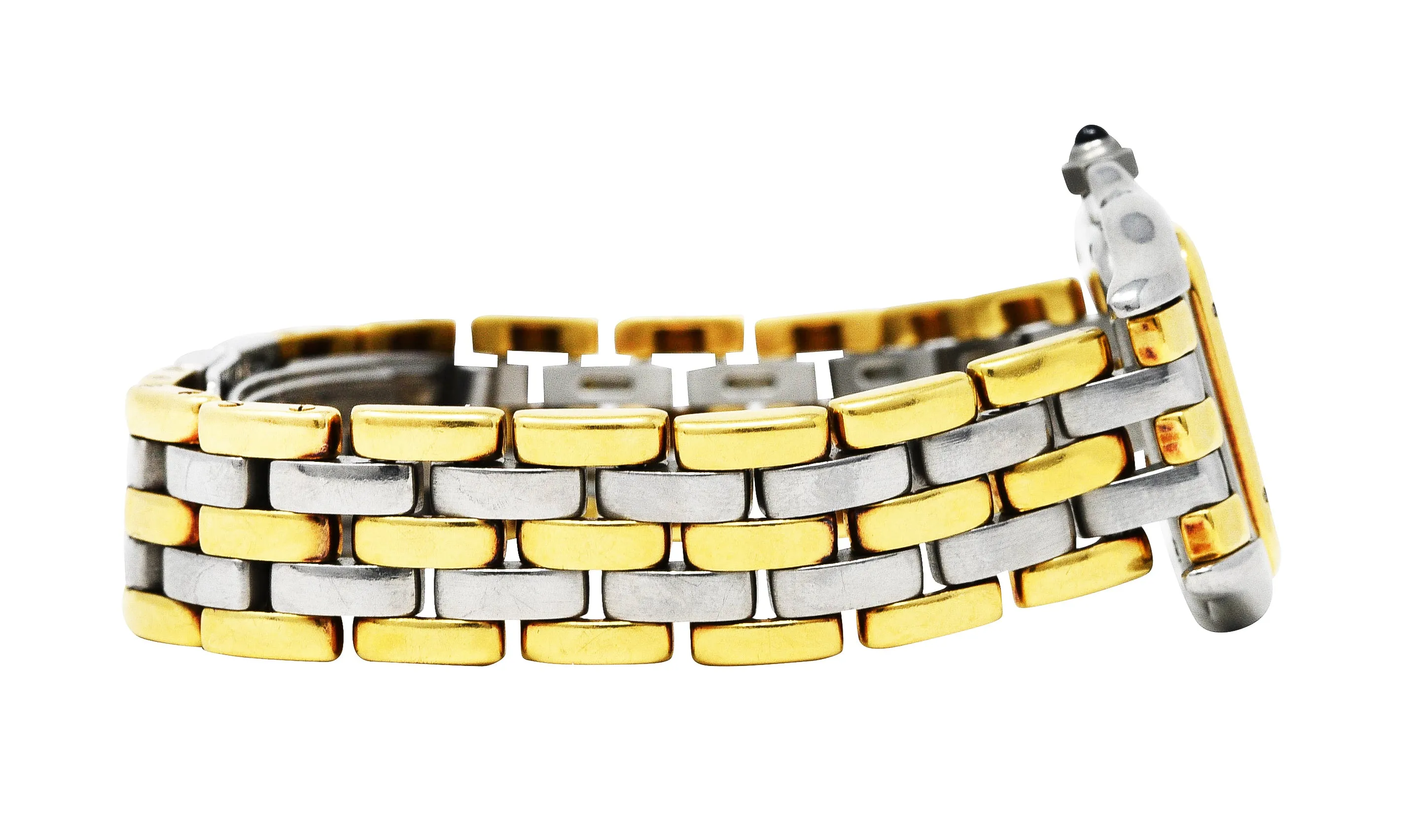 Cartier 18 Karat Gold Stainless Steel Panthere De Cartier Watch Bracelet