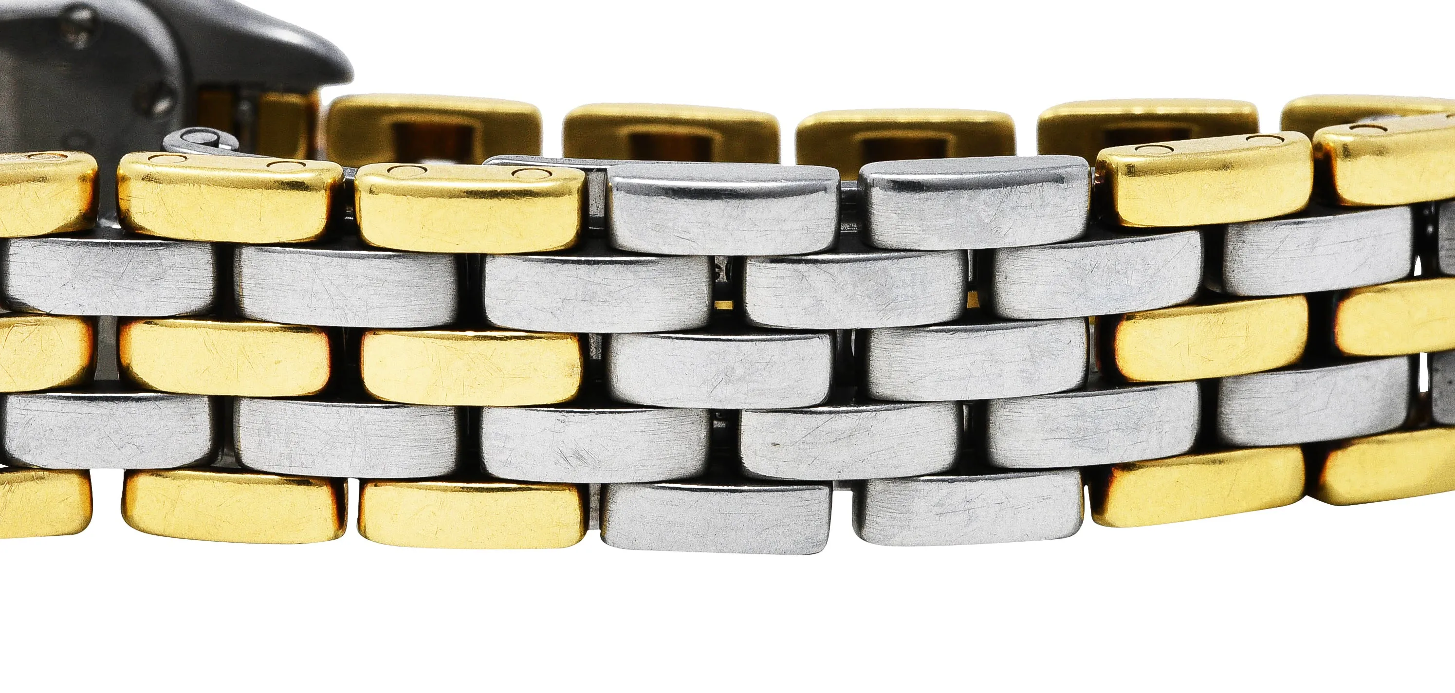 Cartier 18 Karat Gold Stainless Steel Panthere De Cartier Watch Bracelet