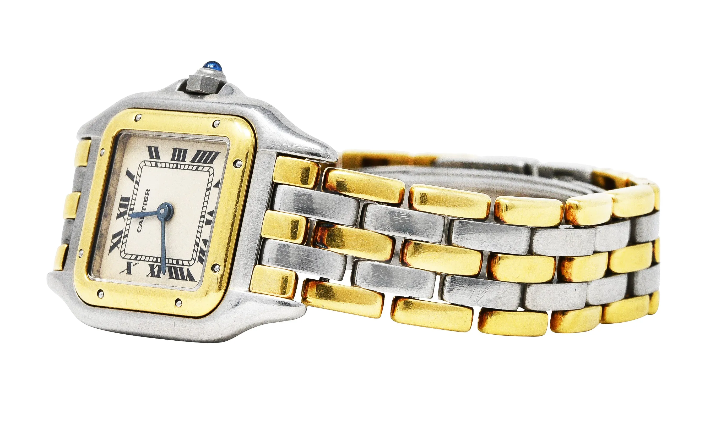 Cartier 18 Karat Gold Stainless Steel Panthere De Cartier Watch Bracelet