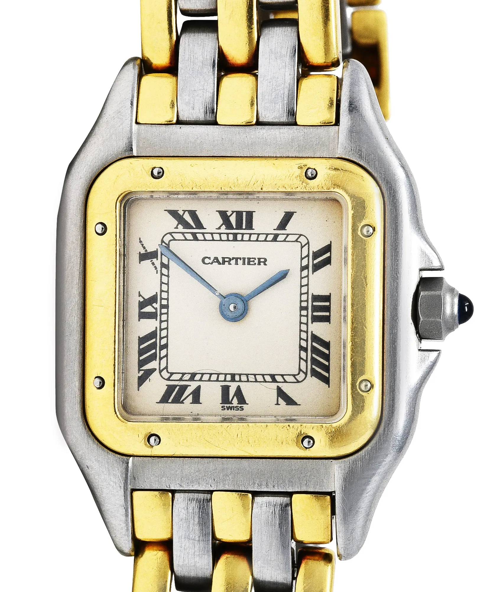 Cartier 18 Karat Gold Stainless Steel Panthere De Cartier Watch Bracelet