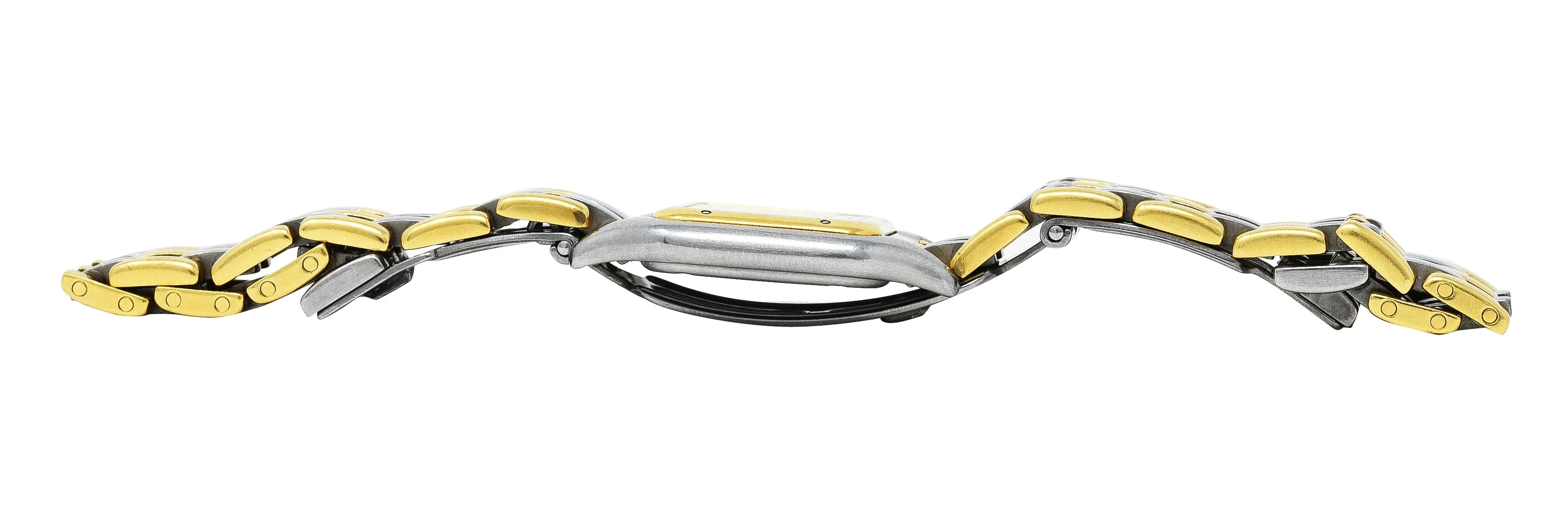 Cartier 18 Karat Gold Stainless Steel Panthere De Cartier Watch Bracelet