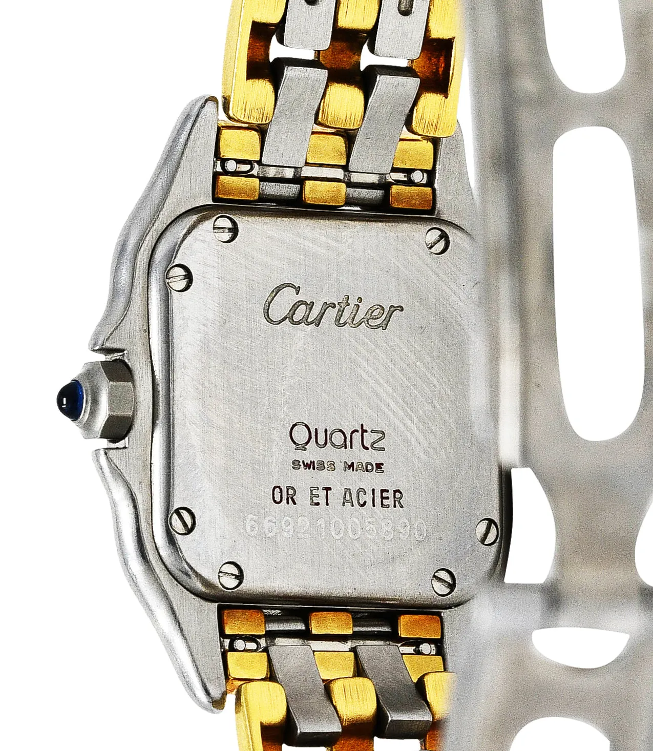 Cartier 18 Karat Gold Stainless Steel Panthere De Cartier Watch Bracelet