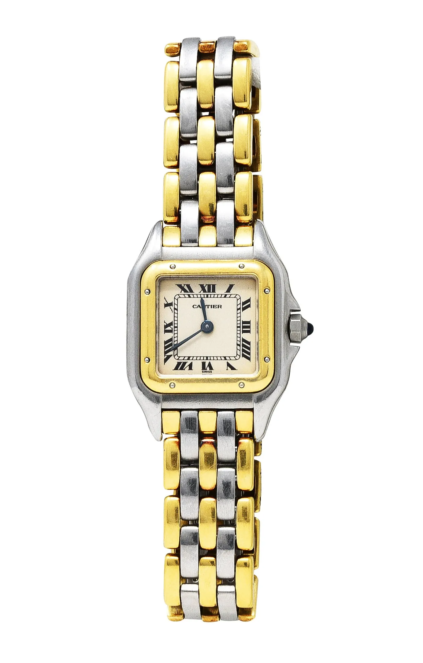 Cartier 18 Karat Gold Stainless Steel Panthere De Cartier Watch Bracelet