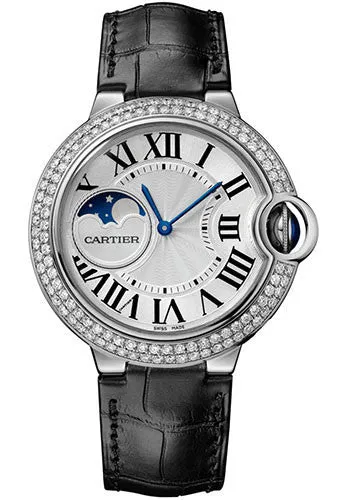 Cartier - Ballon Bleu - Moonphase 37mm - White Gold and Diamonds