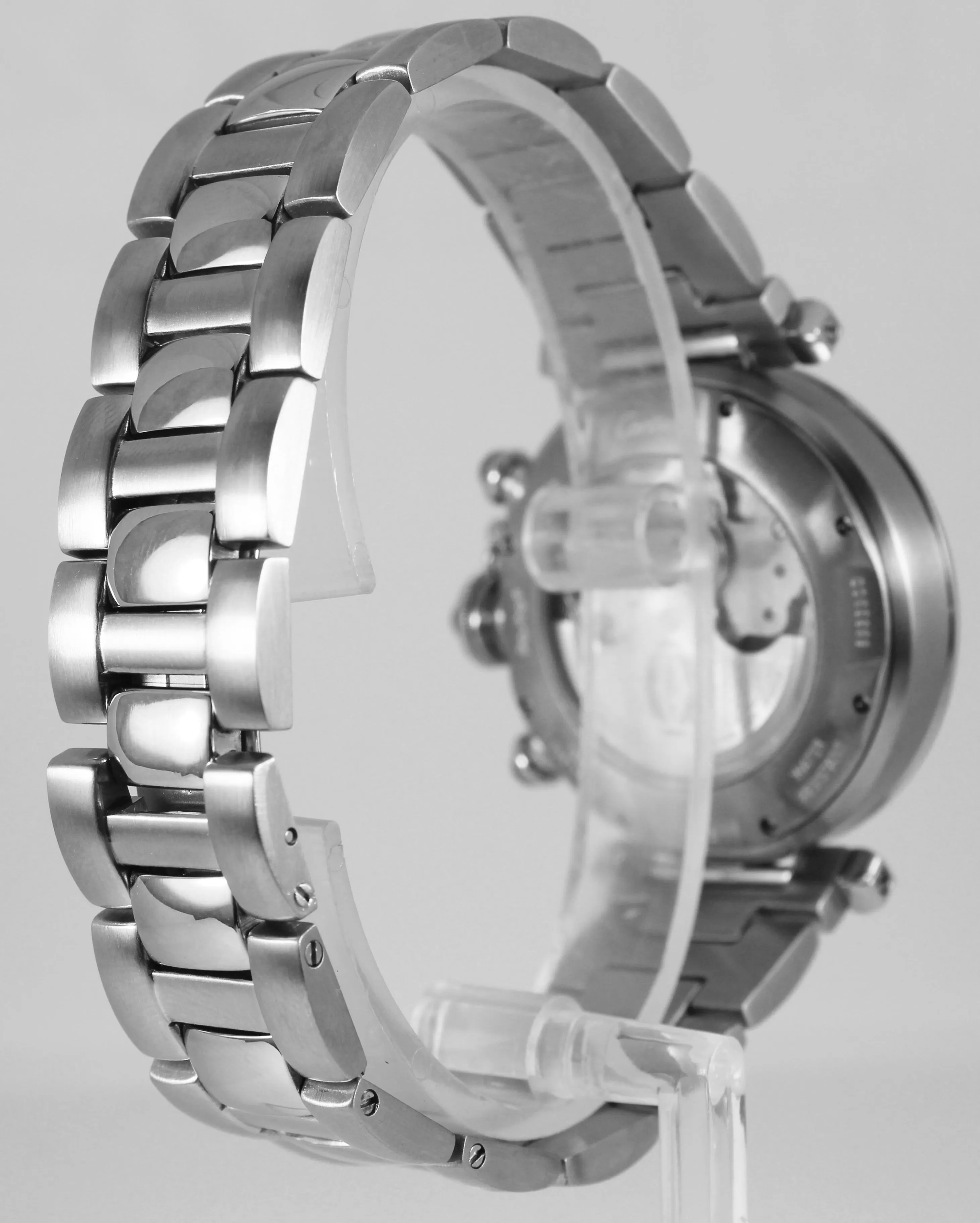 Cartier de Pasha 2113 38mm Stainless Steel Chronograph Automatic Ivory Watch