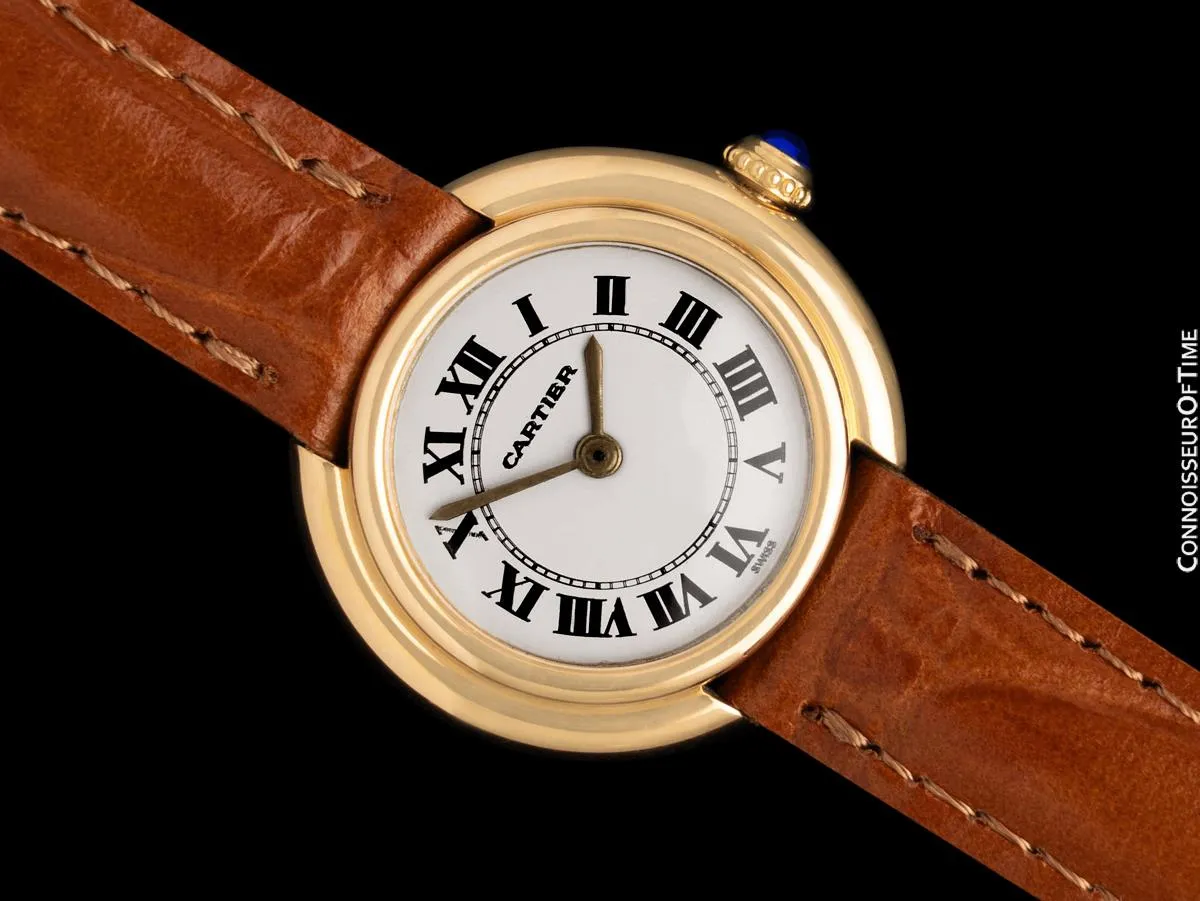Cartier Ellipse Vintage Ladies Mechanical Watch - Solid 18K Gold