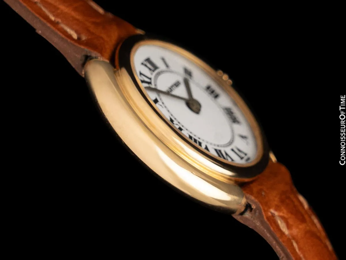 Cartier Ellipse Vintage Ladies Mechanical Watch - Solid 18K Gold