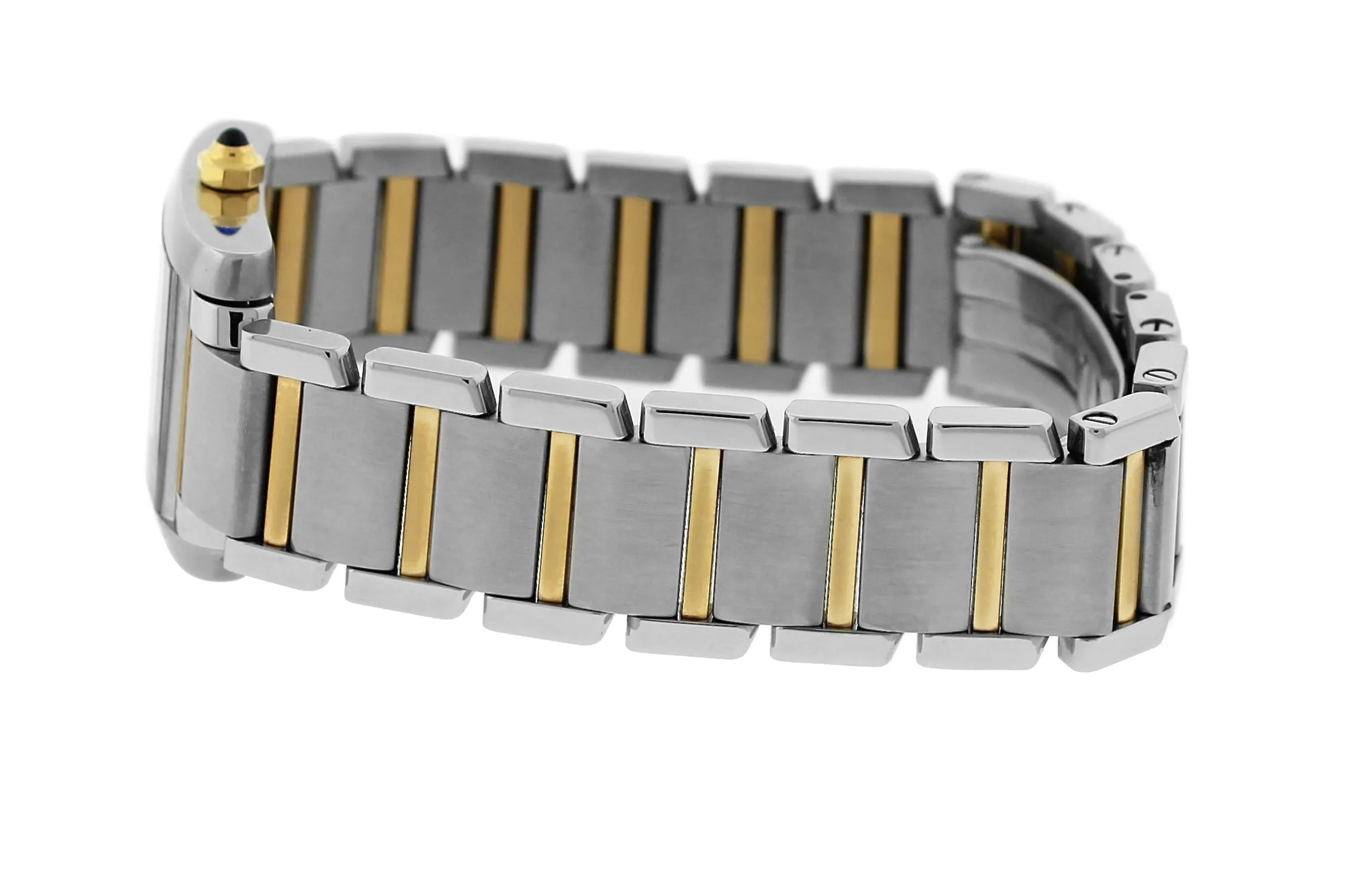 Cartier Tank Francaise Stainless Gold Roman Two-Tone Quartz Watch 2384 W51007Q4
