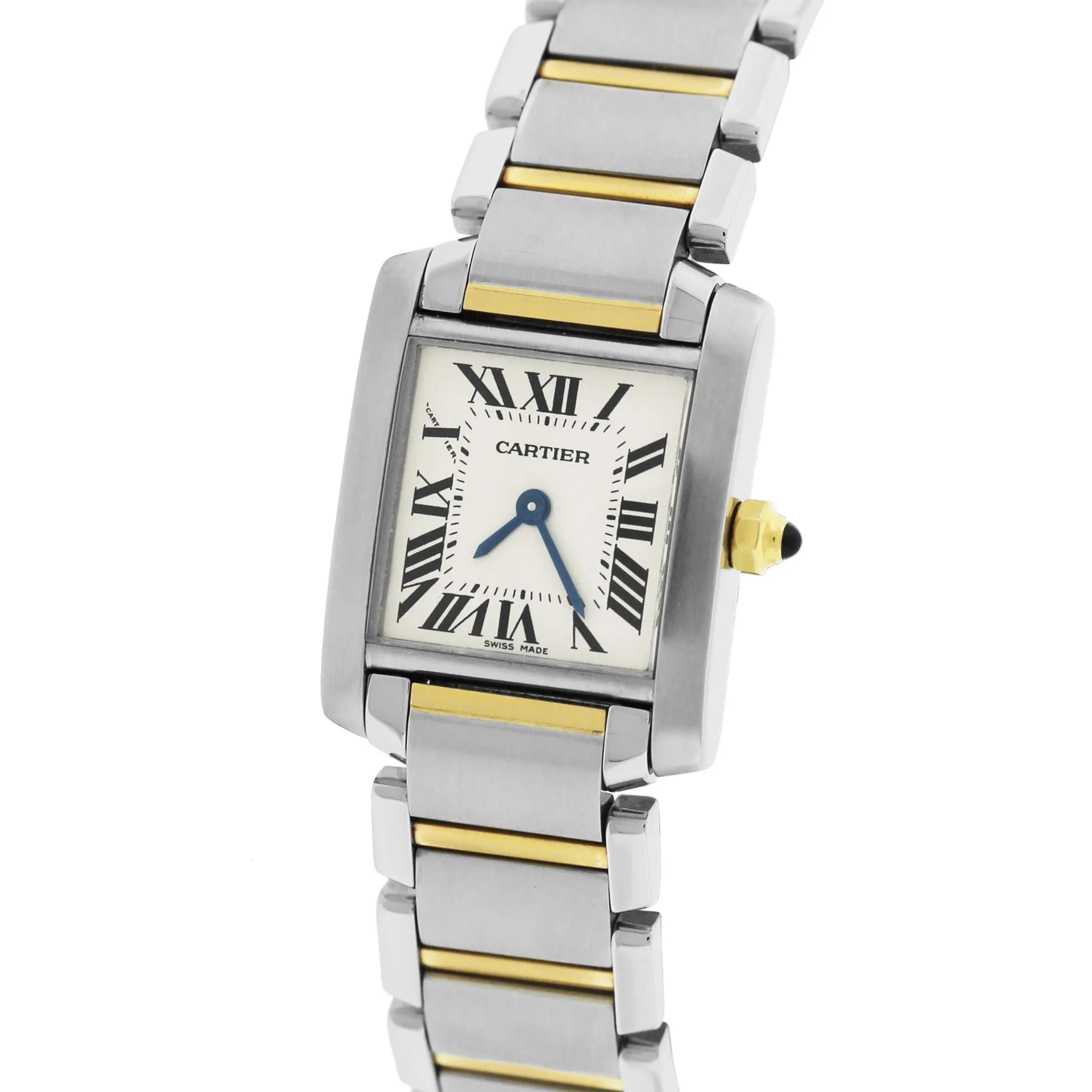 Cartier Tank Francaise Stainless Gold Roman Two-Tone Quartz Watch 2384 W51007Q4