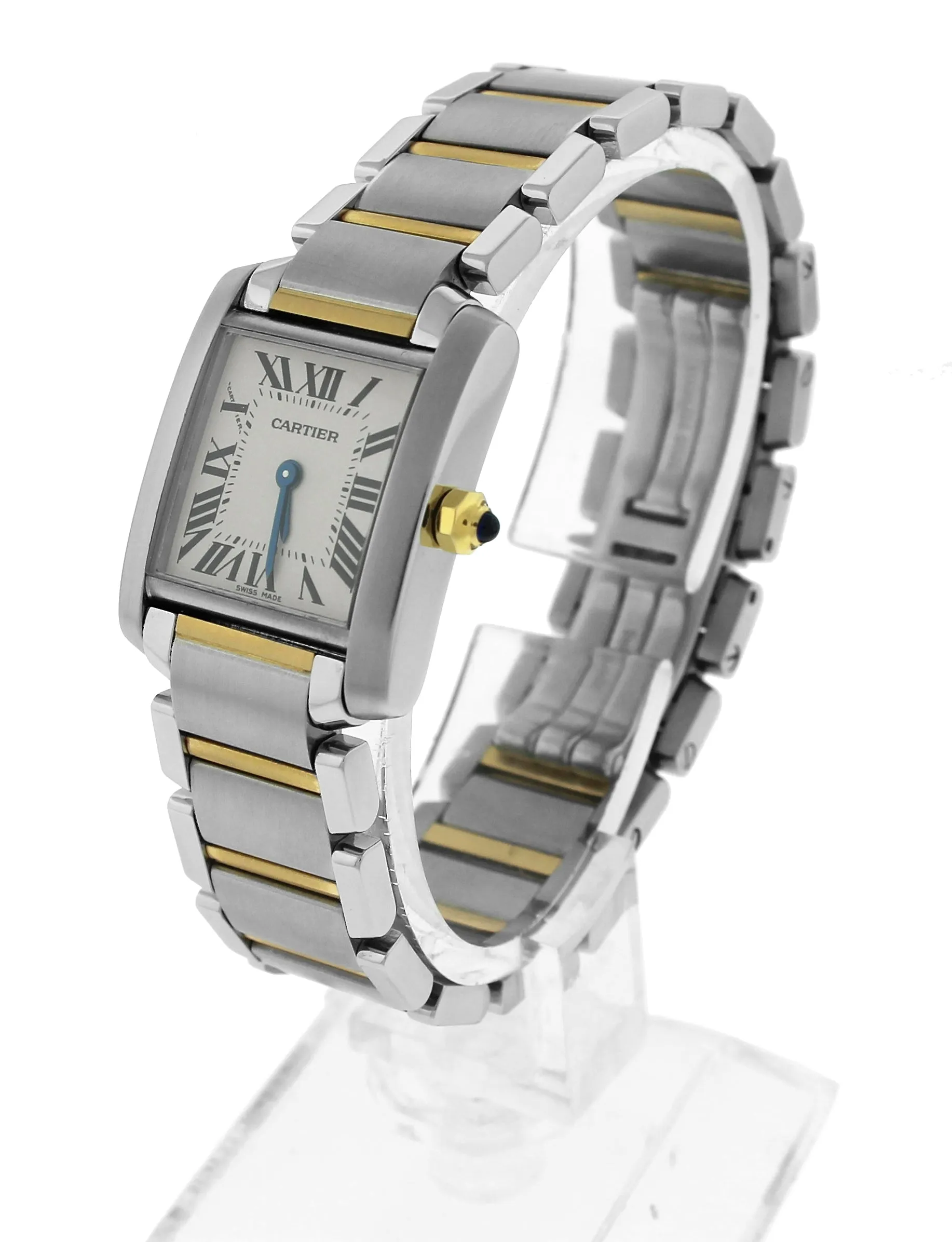 Cartier Tank Francaise Stainless Gold Roman Two-Tone Quartz Watch 2384 W51007Q4