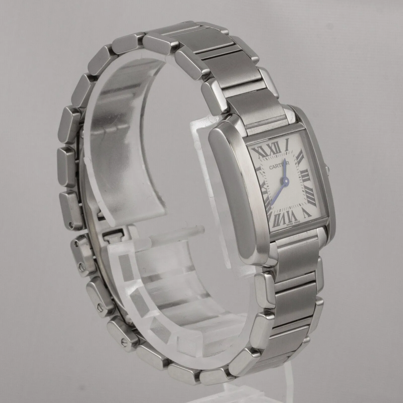Cartier Tank Francaise Stainless Steel White 20mm SMALL W51008Q3 BOX   PAPERS