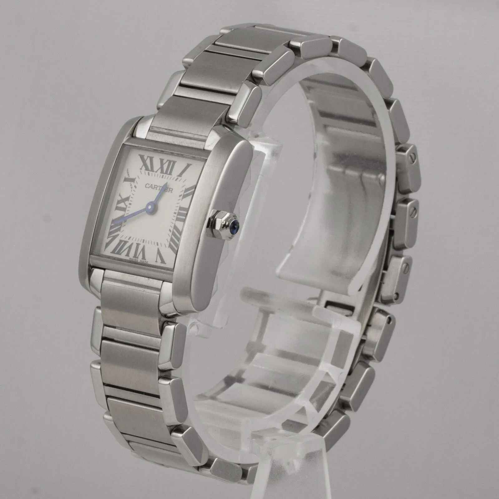 Cartier Tank Francaise Stainless Steel White 20mm SMALL W51008Q3 BOX   PAPERS