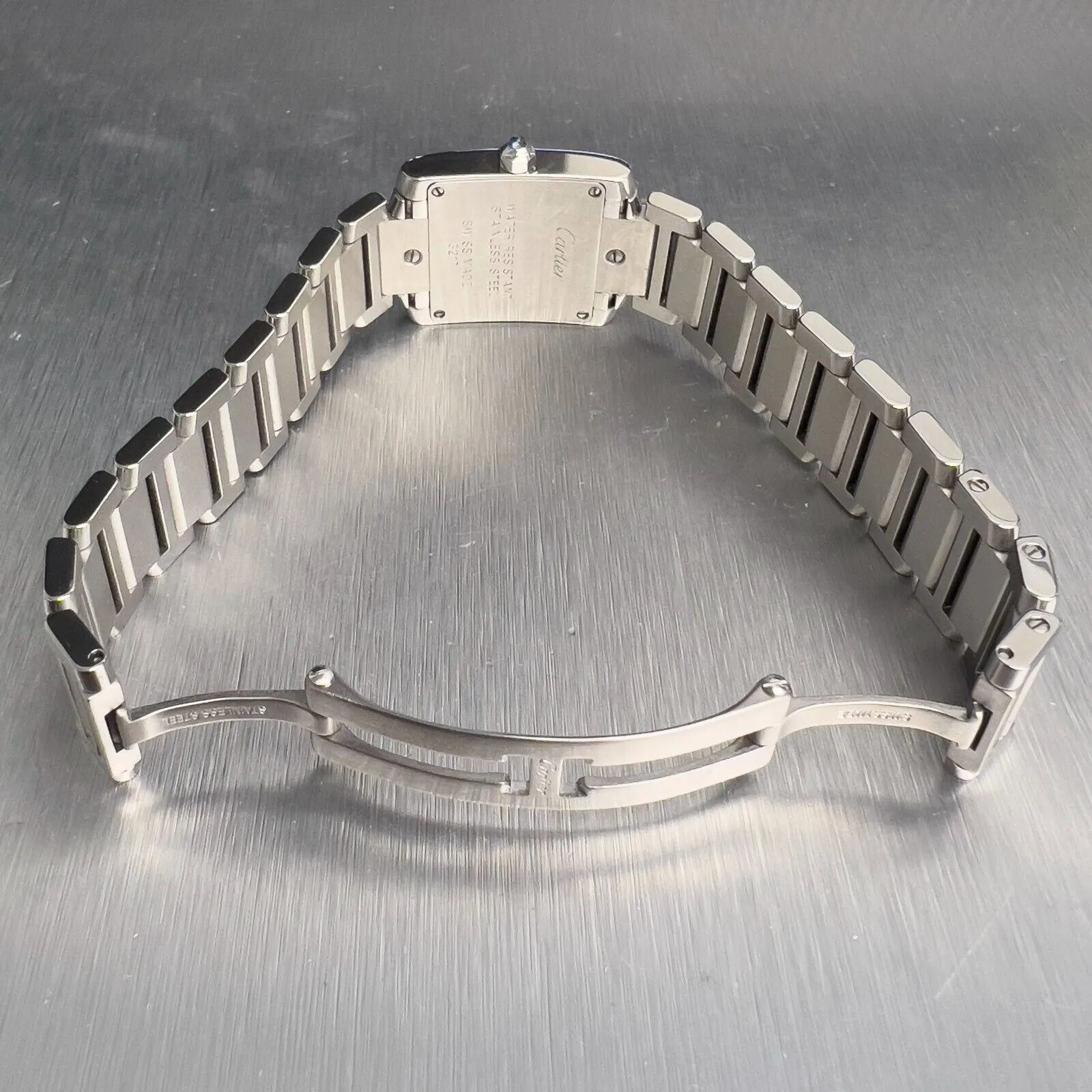 Cartier Tank Francaise Stainless Steel White 20mm SMALL W51008Q3 BOX   PAPERS