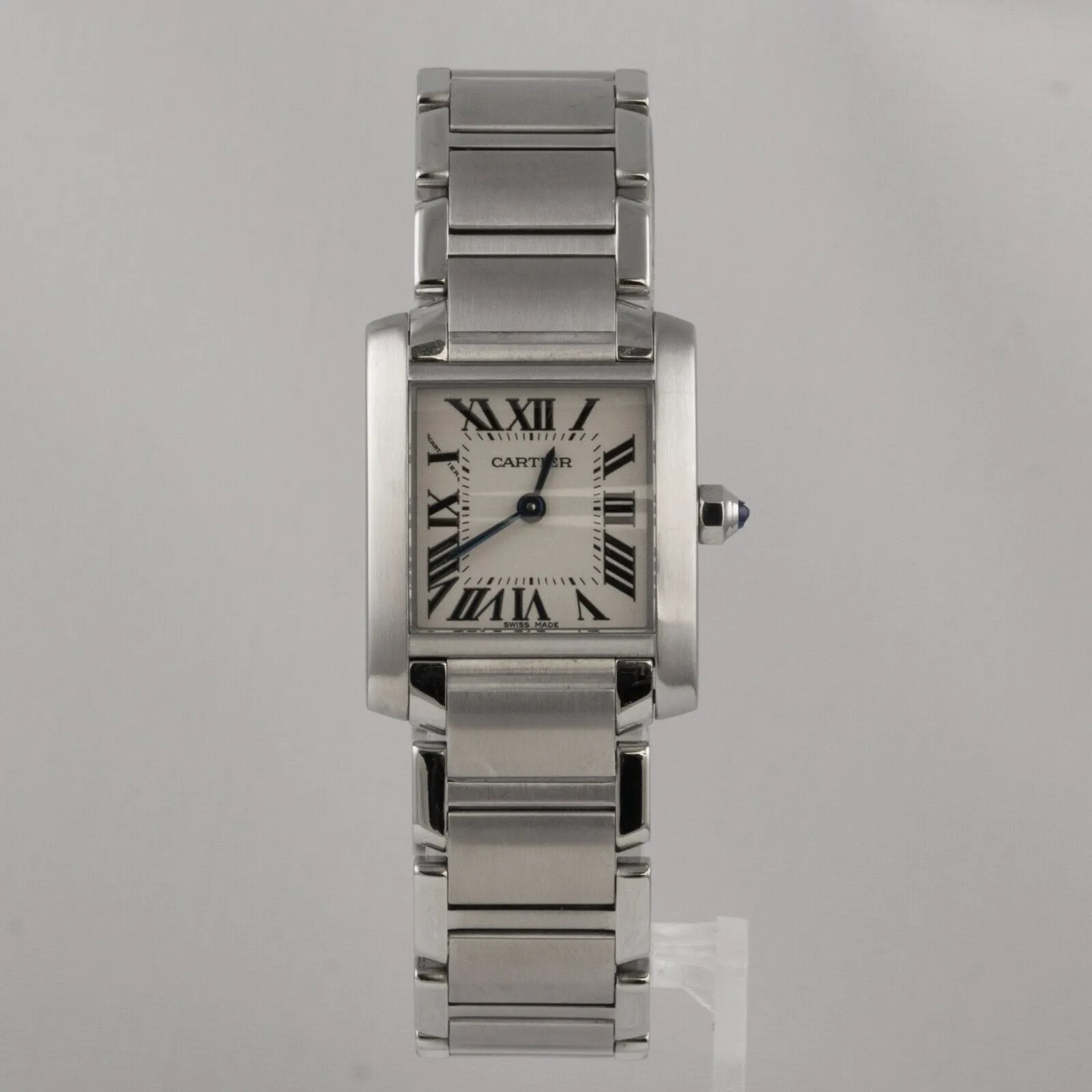 Cartier Tank Francaise Stainless Steel White 20mm SMALL W51008Q3 BOX   PAPERS